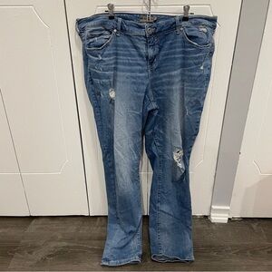 Torrid Boyfriend Straight Vintage Stretch Distressed Jeans